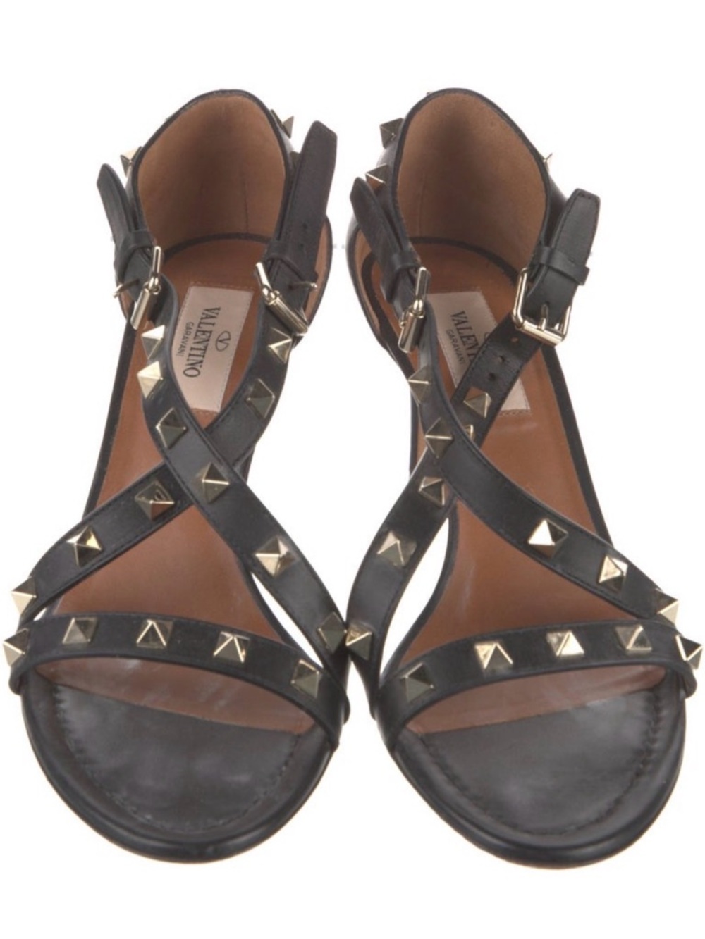 Valentino rockstud heeled sandal size 6.5 VGUC